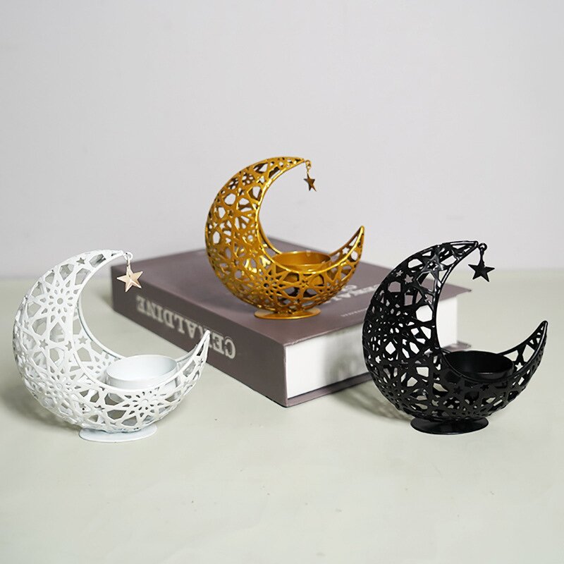 Moon Candle Holder Manufacturer - Islamic Handmade Iron Hollow for Ramadan EID