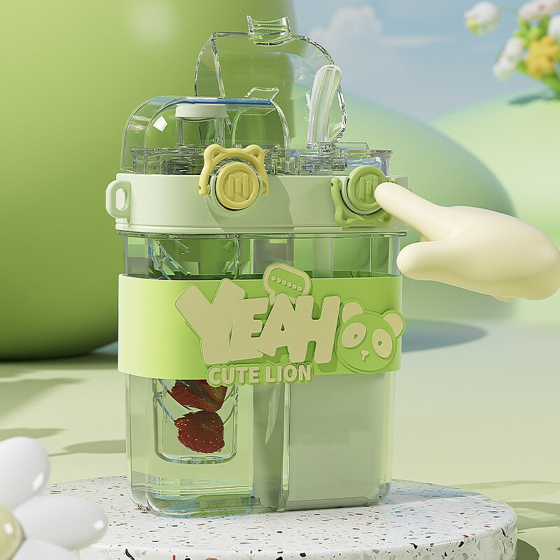Kids Sports Water Bottle Manufacturer - 780ml Square Double Leak-Proof with Strap