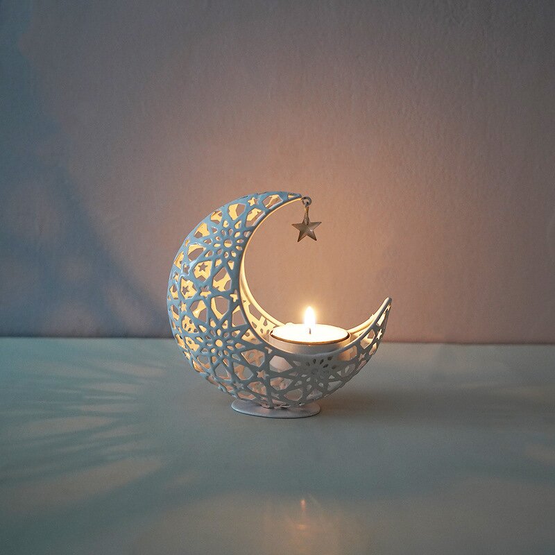 Moon Candle Holder Manufacturer - Islamic Handmade Iron Hollow for Ramadan EID