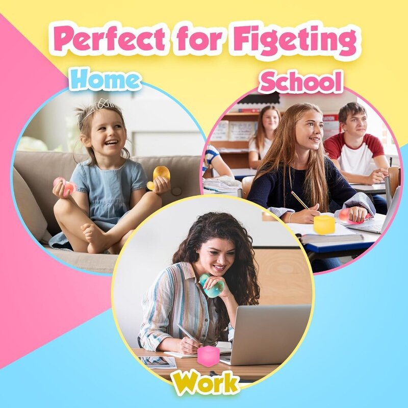 Sensory Fidget Cube Manufacturer - Square Ice Cube Stress Squishy Promotional