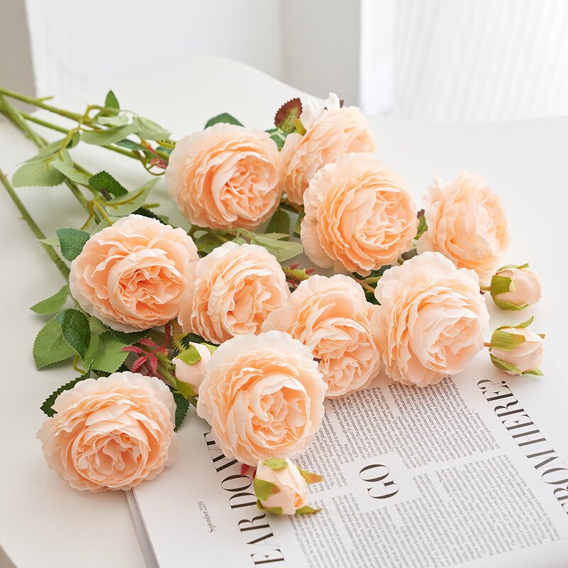 Artificial Silk Flowers Manufacturer - Wholesale Rose Peony Bunch for Wedding Christmas