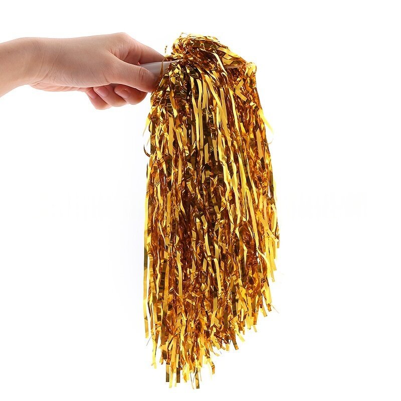 Cheerleading Pom Poms Manufacturer - 20G Tree Metallic Foil Baton Team Spirit