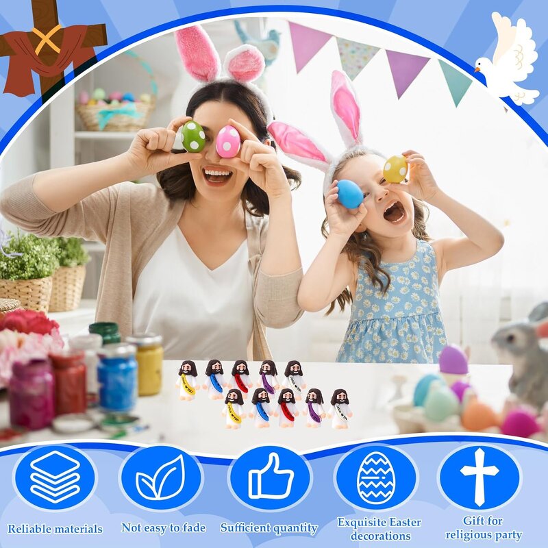 Easter Ornaments Manufacturer - Mini Eco-friendly PVC Jesus Loves You Resin Crafts