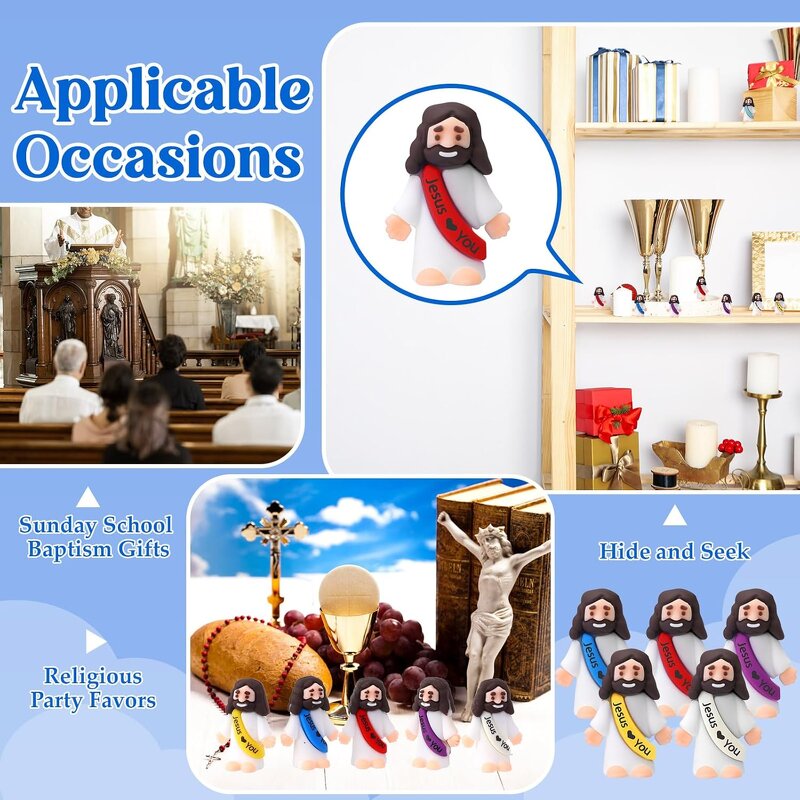 Easter Ornaments Manufacturer - Mini Eco-friendly PVC Jesus Loves You Resin Crafts