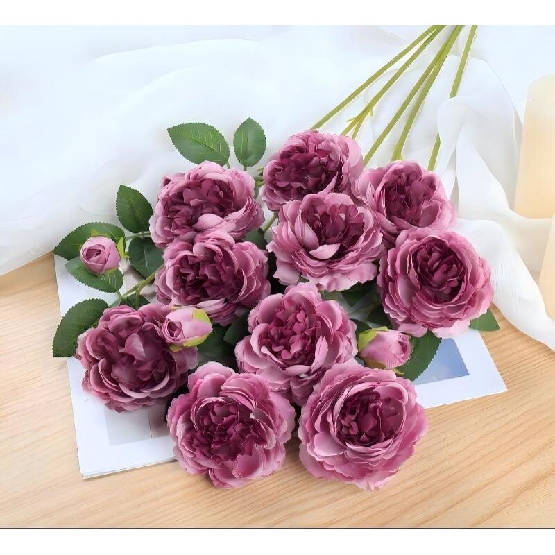 Artificial Silk Flowers Manufacturer - Wholesale Rose Peony Bunch for Wedding Christmas