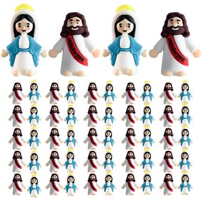 Mini Jesus Figure Manufacturer - Factory Supply PVC Soft 3D Words God Bless