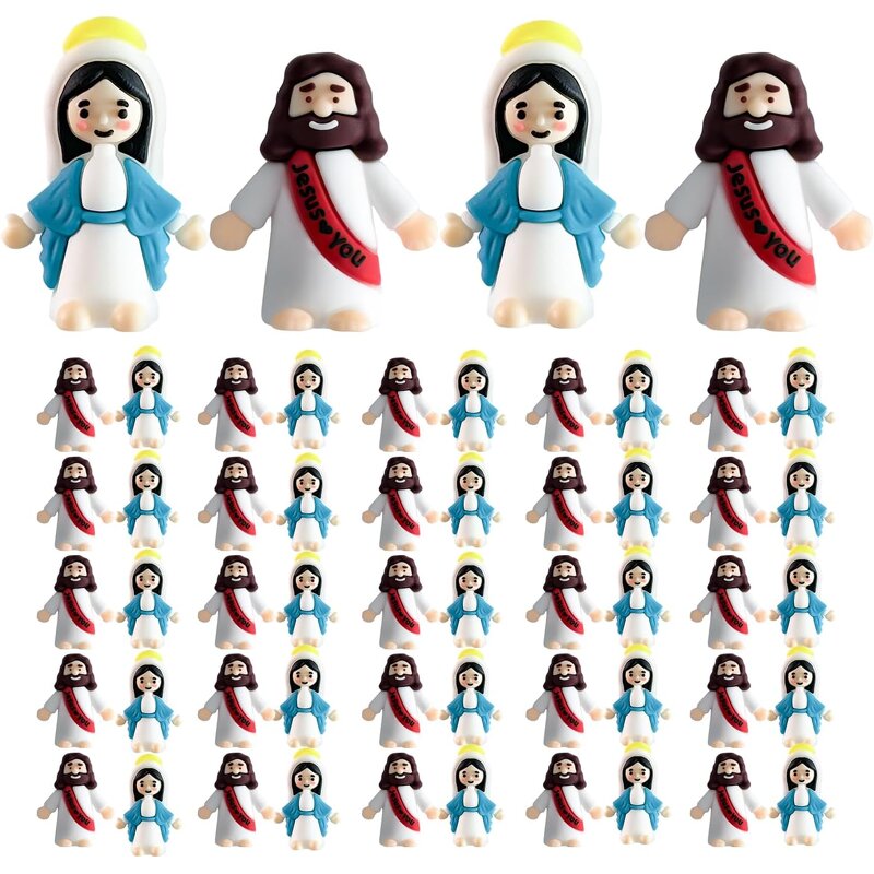 Mini Jesus Figure Manufacturer - Factory Supply PVC Soft 3D Words God Bless