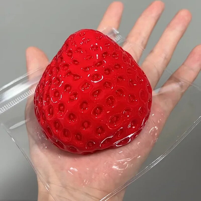 Taba Squishy Strawberry Manufacturer - Handmade Big Silicone Stress Relief Party