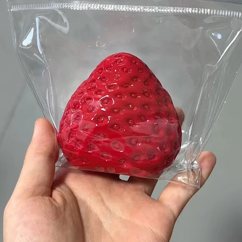 Taba Squishy Strawberry Manufacturer - Handmade Big Silicone Stress Relief Party