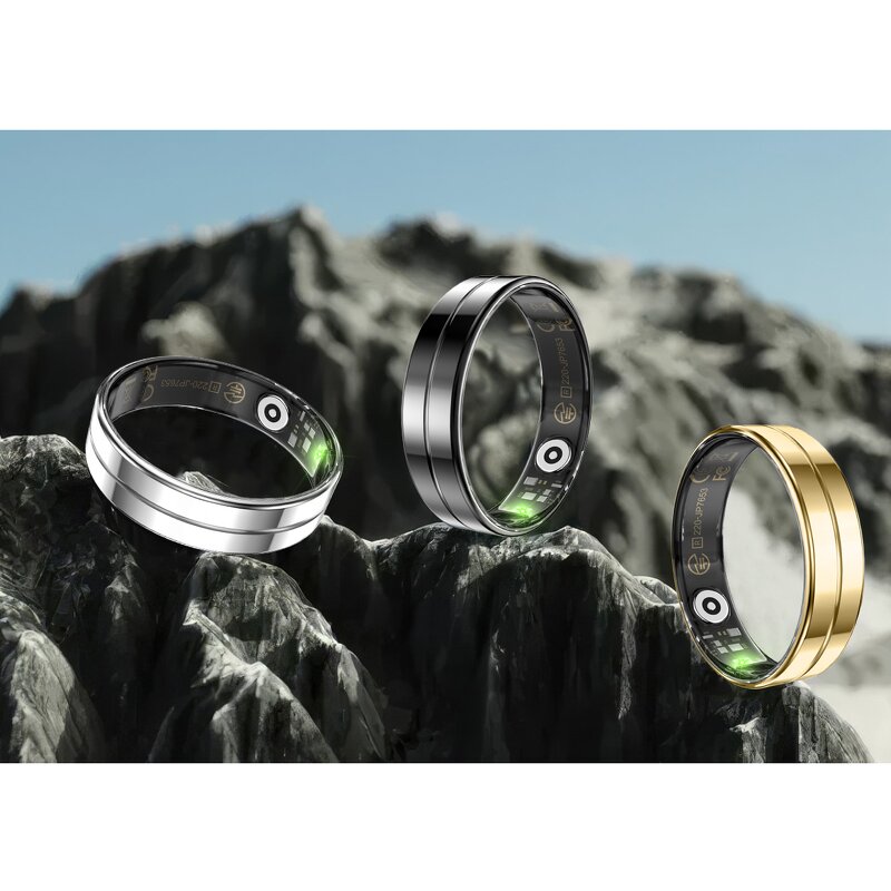 Smart Ring - Manufacturer - 5ATM Waterproof Fitness Blood Oxygen Heart Rate Android Steel