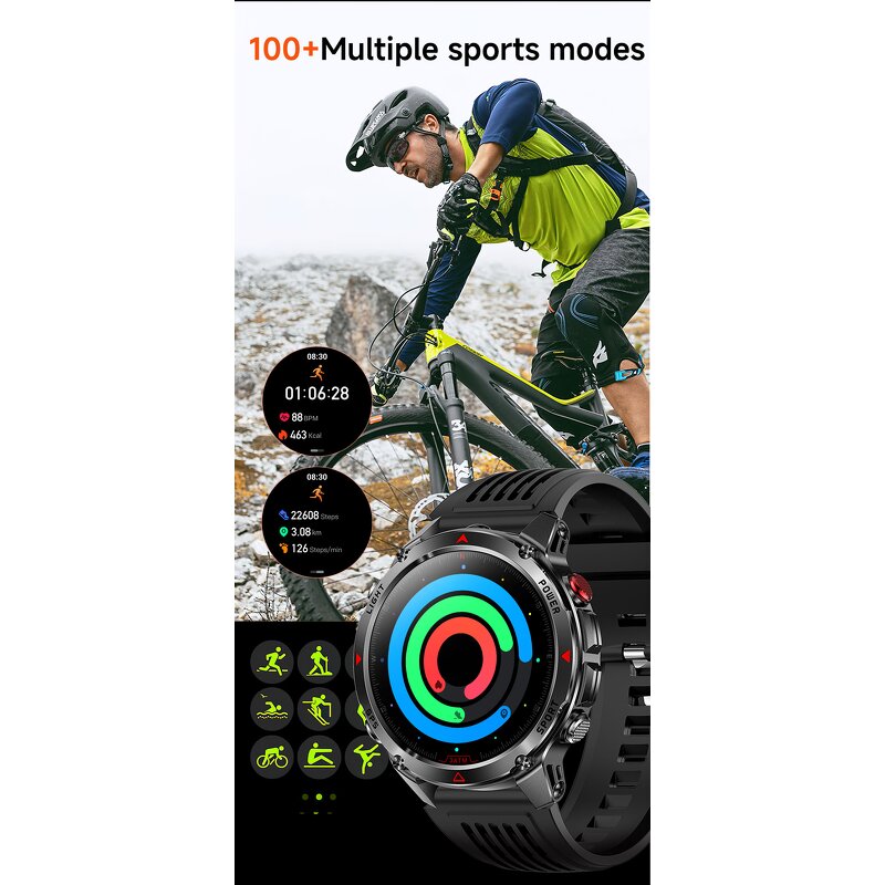 GPS Smart Watch - Manufacturer - Outdoor Satellite Positioning AMOLED Waterproof Silicone