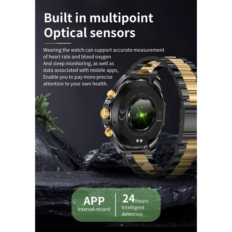 Smart Watch - Manufacturer - VISIOVOY AMOLED Men Calling Steel IP68 5-10 Days Battery