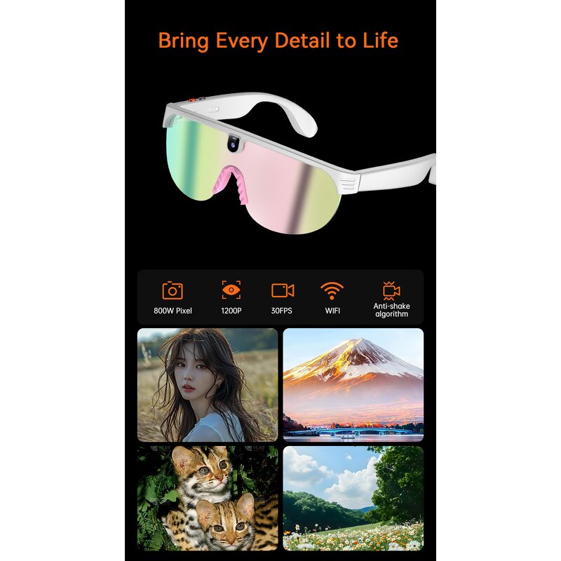 AI Smart Glasses - Manufacturer - Hot Sale 8MP Camera Sunglasses Wi-Fi Audio Record