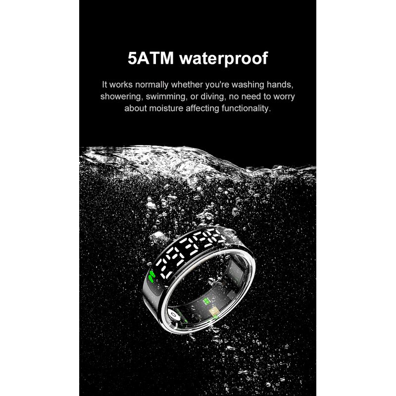 Smart Ring - Manufacturer - Health Touch Display Pedometer Heart Rate Sleep Monitoring