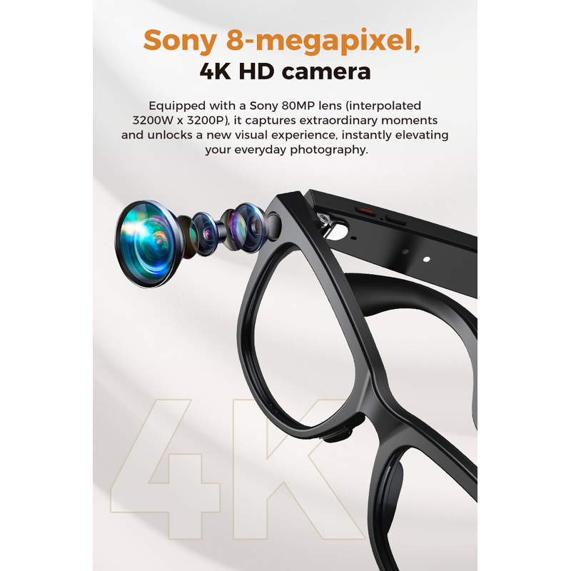 AI Smart Glasses - Manufacturer - 2025 ChatGPT 1080P IP67 Magnetic Charging Music Call