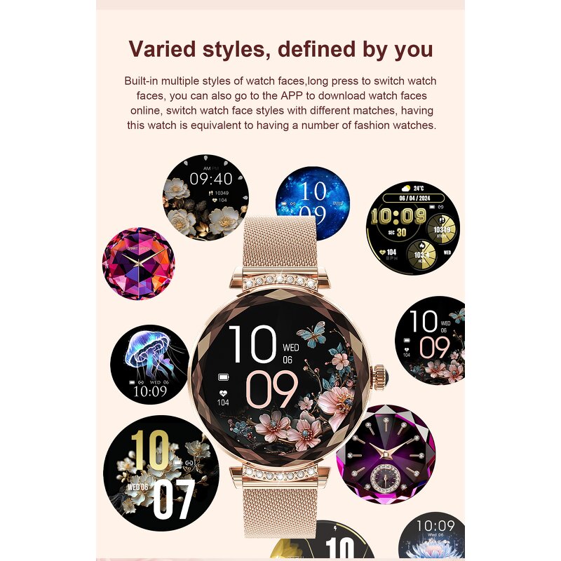 Smart Ring - Manufacturer - Women Health AMOLED Fitness Tracking Heart Rate Monitor