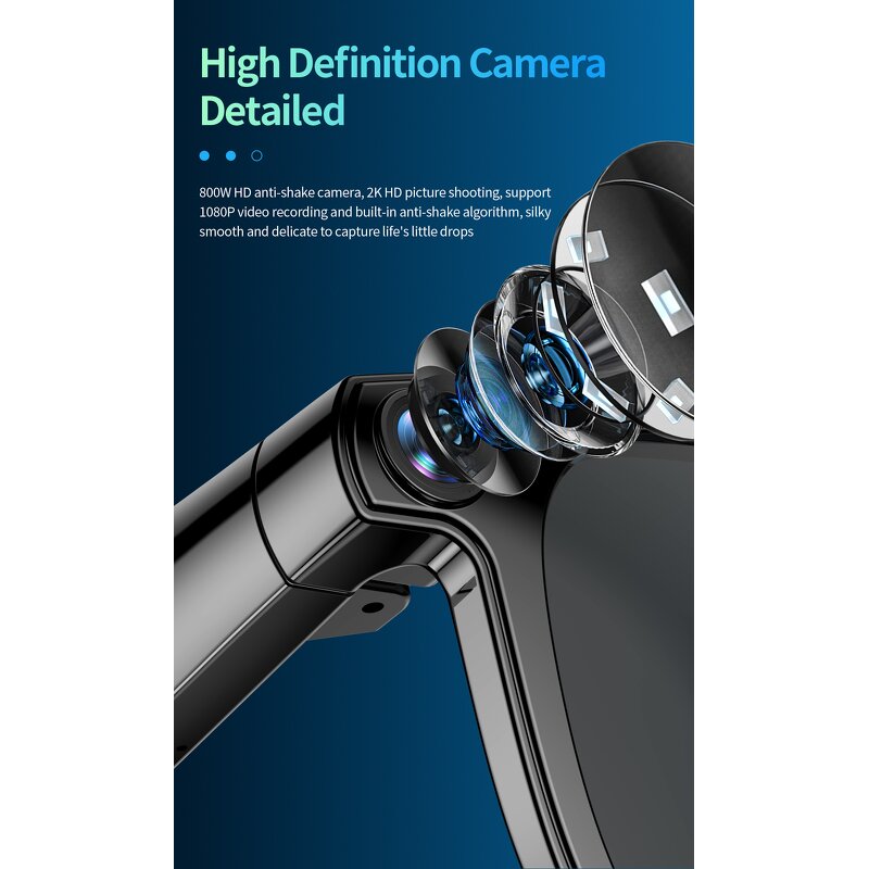 Camera Smart Glasses - Manufacturer - 8MP ChatGPT 32GB Storage Video Recording Audio