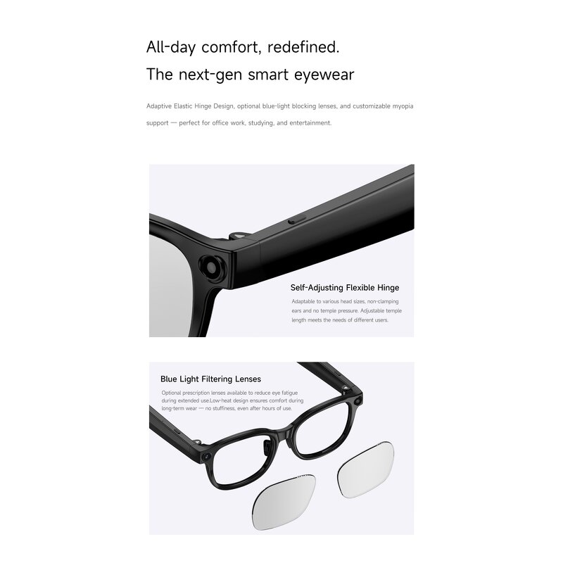 Smart Glasses - Manufacturer - Bluetooth Camera 1080p AI Translation Audio High-tech