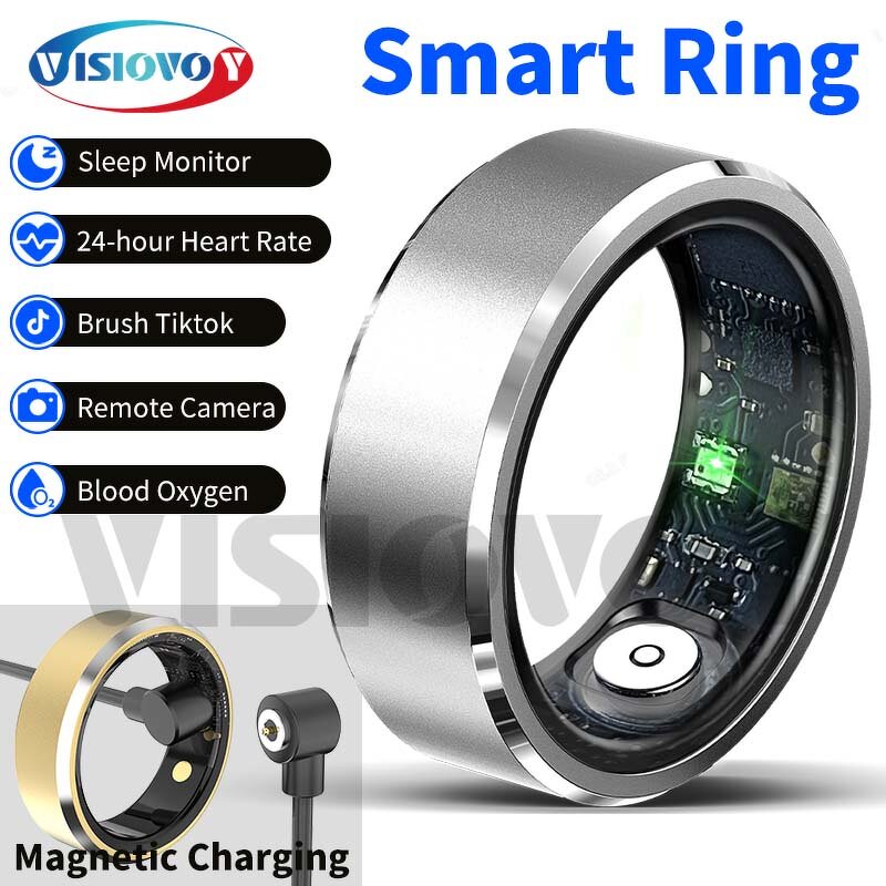 Smart Ring - Manufacturer - Waterproof Fitness Magnetic Charging Heart Rate Oxygen App