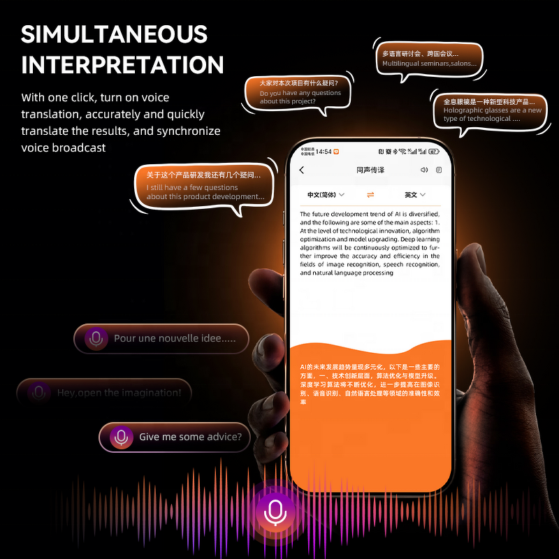 AI Translator Earphone - Manufacturer - 138 Languages Two-Way Voice WiFi Business Travel