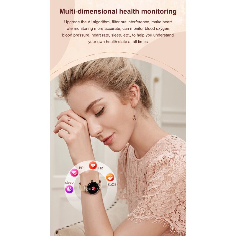 Smart Ring - Manufacturer - AMOLED Women Fitness Heart Rate Blood Oxygen Sleep Monitor