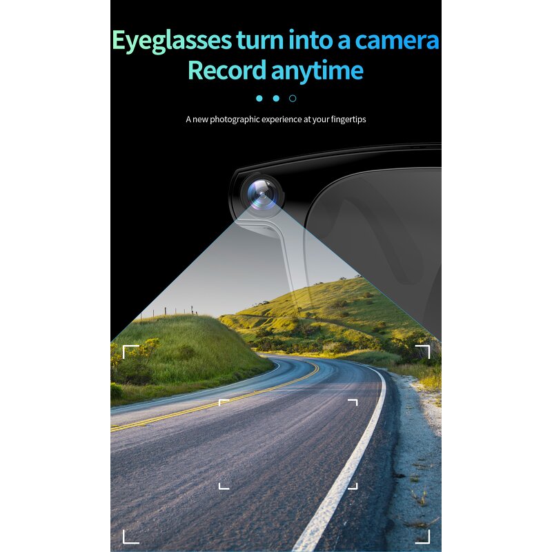 Camera Smart Glasses - Manufacturer - 8MP ChatGPT 32GB Storage Video Recording Audio