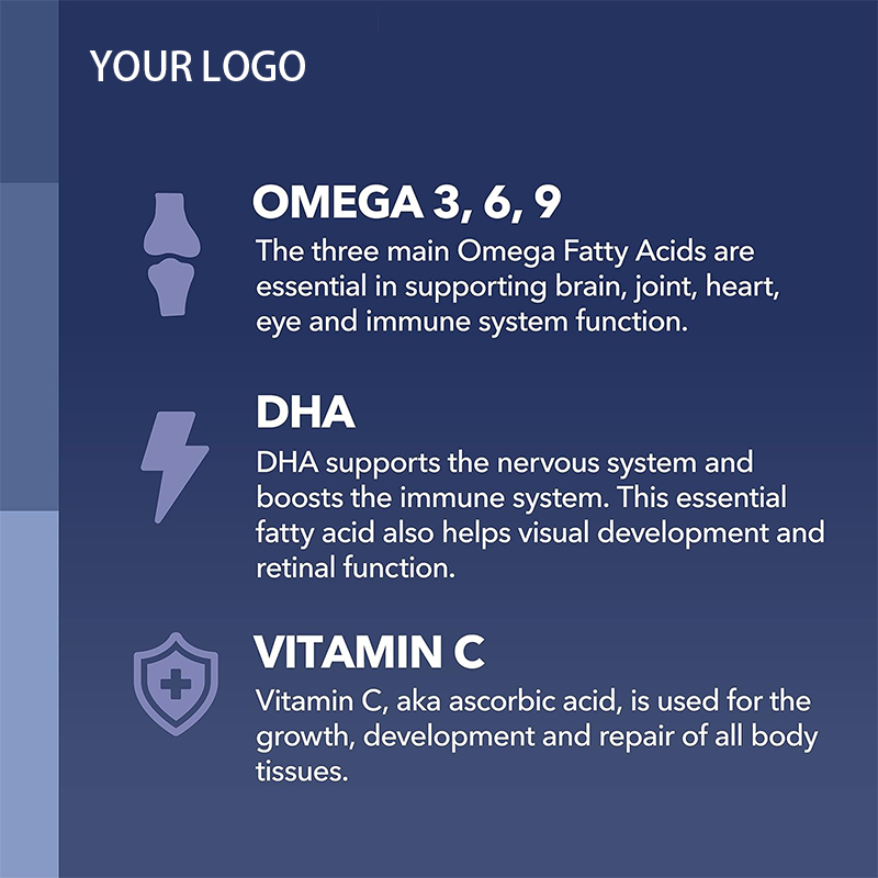 Adult Omega 3 DHA Gummies Manufacturer - OEM Custom Vegan Vitamin Supplement