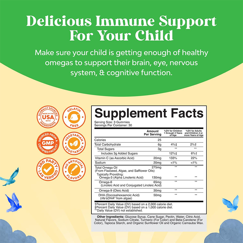 Vegan Omega-3 Gummies Factory - OEM Wholesale 1100mg Supplement