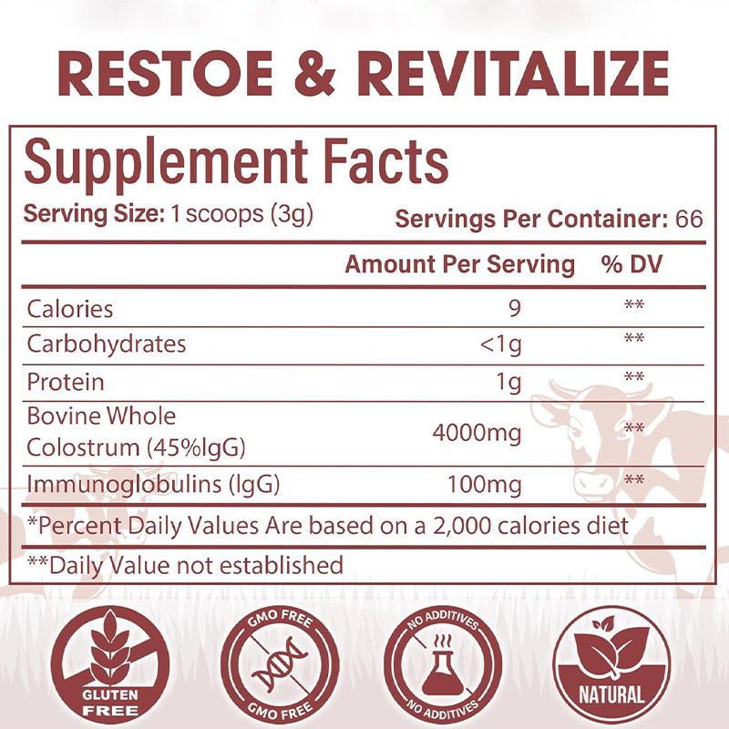 Bovine Colostrum Powder Manufacturer - Bulk Nature's Superfood Supplement