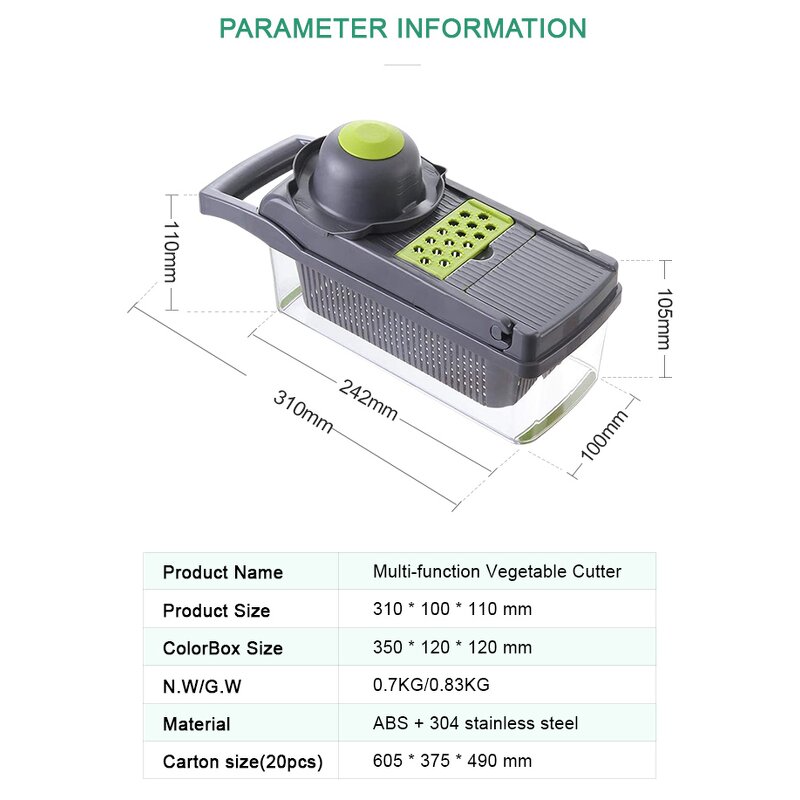 Vegetable Chopper - Manufacturer - Mini Home Plastic Cutter Dicer Grater Hand Grinding Tool