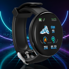 Smart Watch - Manufacturer - D18 Round Design Waterproof Fitness Tracker Android IOS