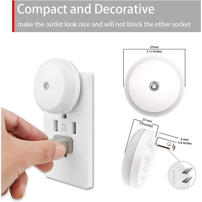 Smart Night Light - Manufacturer - Dusk to Dawn Sensor Energy Saving Bathroom Kitchen