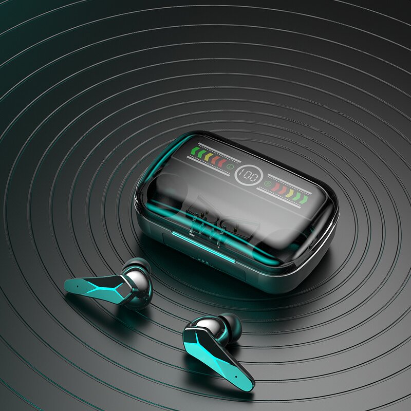 TWS Earbuds - Manufacturer - M12 Open-Ear LED Battery Noise Cancelling Waterproof Gaming