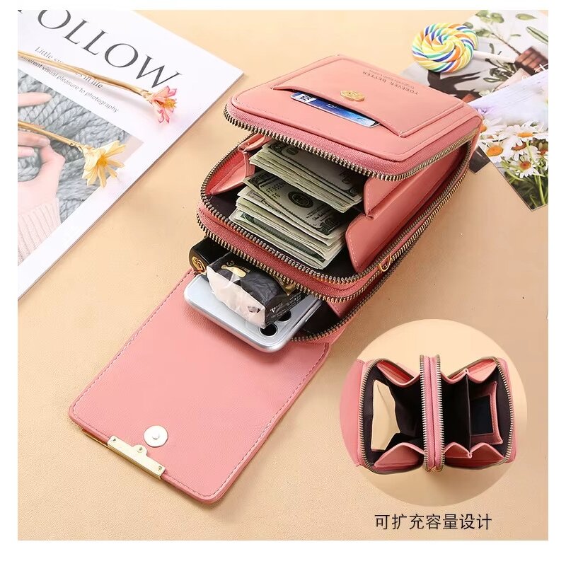 Women's Crossbody Bag - Manufacturer - Fashion PU Metallic Mobile Phone Small Purse