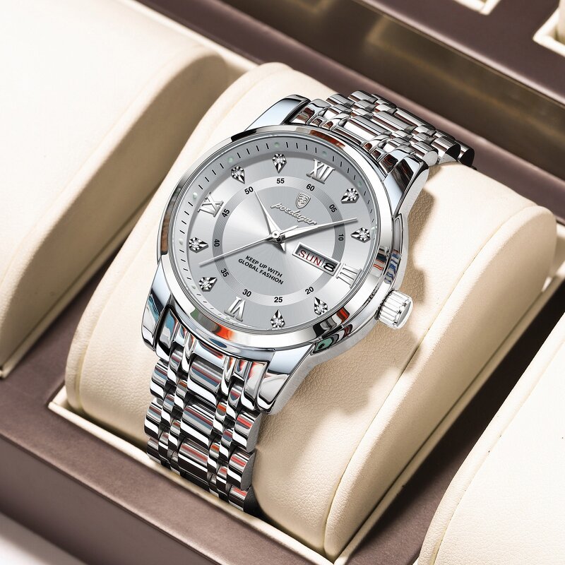 Quartz Watch - Manufacturer - 936 Men Fashion Waterproof Luminous Calendar Stainless Steel