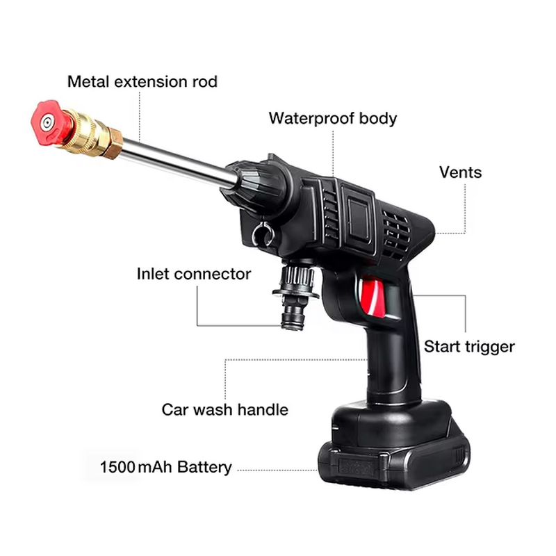 Car Washer - Manufacturer - Smart Home Mini High-Pressure Battery Electric Car Wash Gun