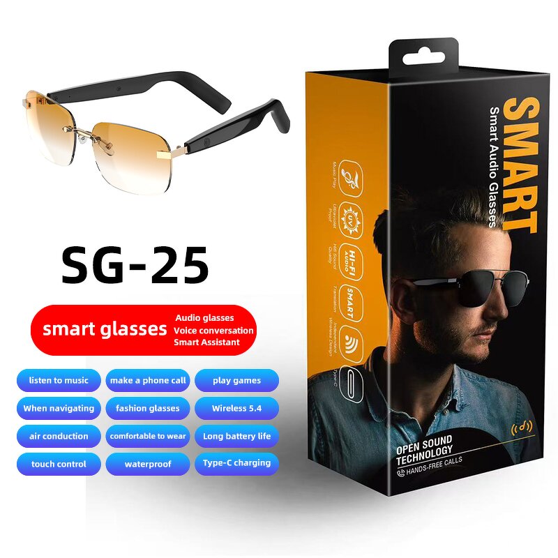 Smart Audio Glasses - Manufacturer - SG25 Wireless High Sound Music BT Call Outdoor
