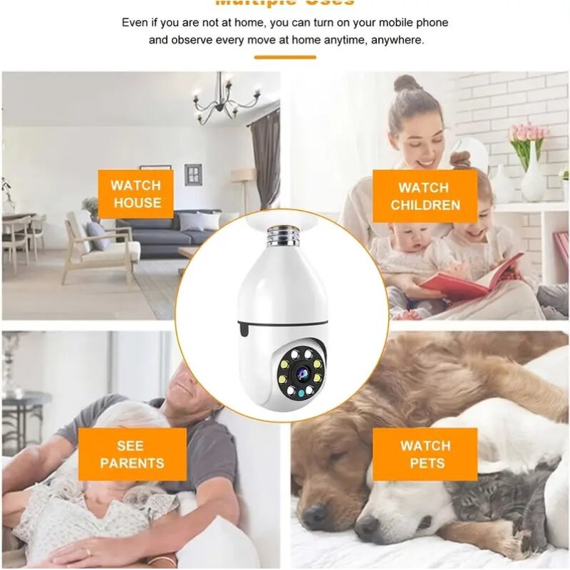 Light Bulb Camera - Manufacturer - E27 1080P Two-Way Audio IR White LEDs Night Vision
