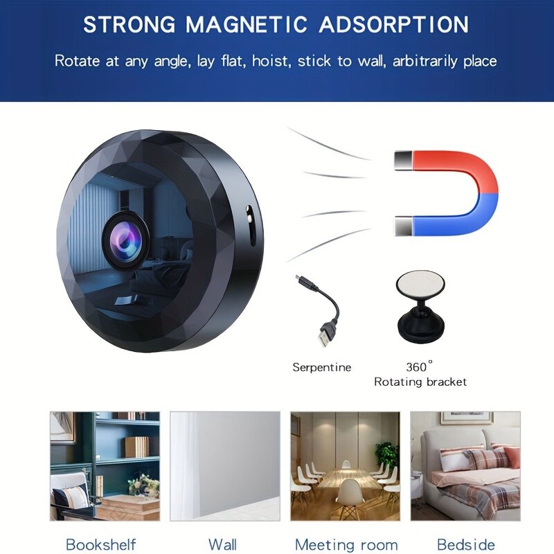 Mini IP Camera - Manufacturer - 2.4G WiFi Night Vision Motion Family Security Wide-angle