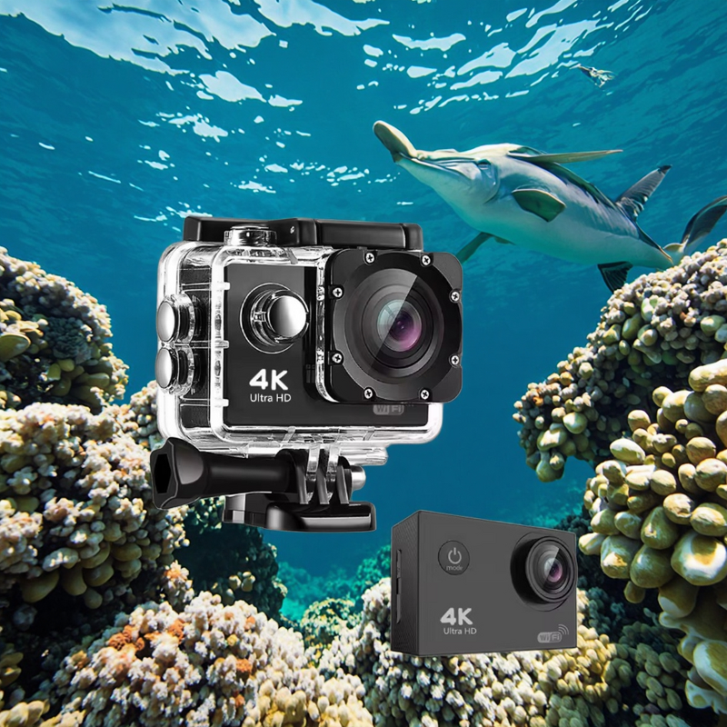 Action Camera - Manufacturer - D800S-WIFI 4K Waterproof Remote Loop Recording Car Mode