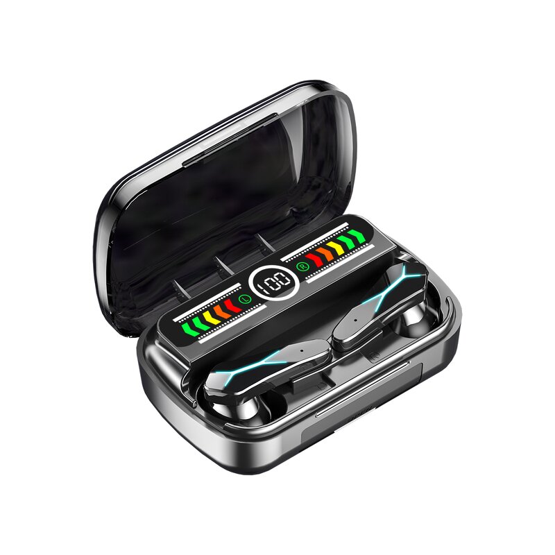 TWS Earbuds - Manufacturer - M12 Open-Ear LED Battery Noise Cancelling Waterproof Gaming