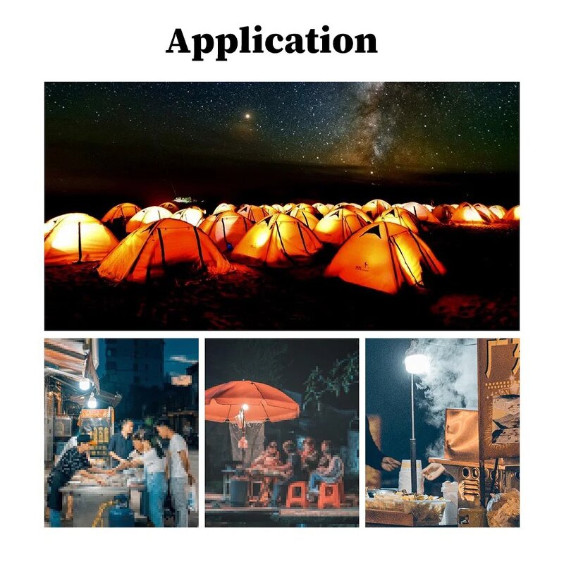 LED Light Bulb - Manufacturer - 20W Outdoor Camping USB Rechargeable ABS Hiking Sports