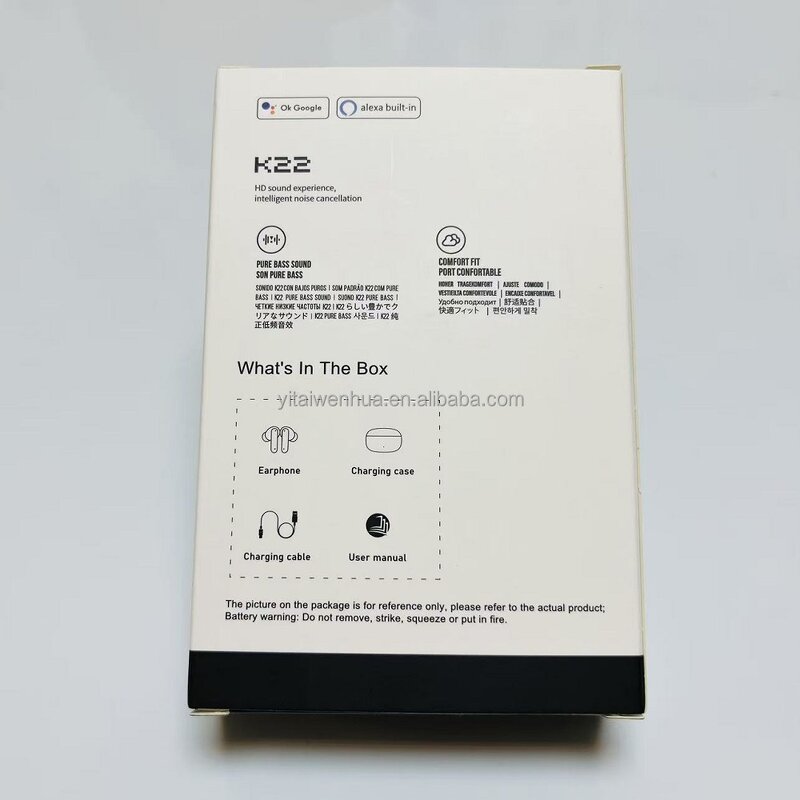 TWS Earphones - Manufacturer - K22 Waterproof Touch JL Chipset Noise Cancelling Gaming