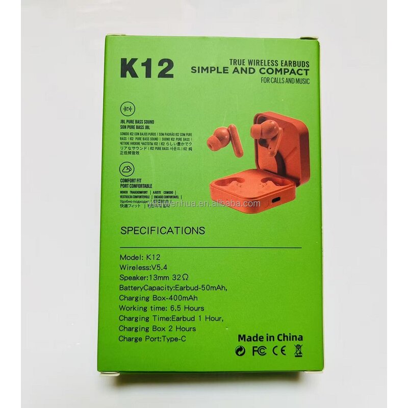 TWS Earphones - Manufacturer - K12 Waterproof Noise Cancelling In-Ear Gaming Headphones