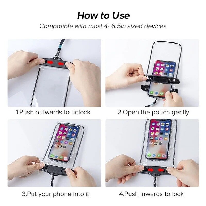 Waterproof Phone Pouch - Manufacturer - Luxury Samsung iPhone Oppo Beach Pool Diving Dry