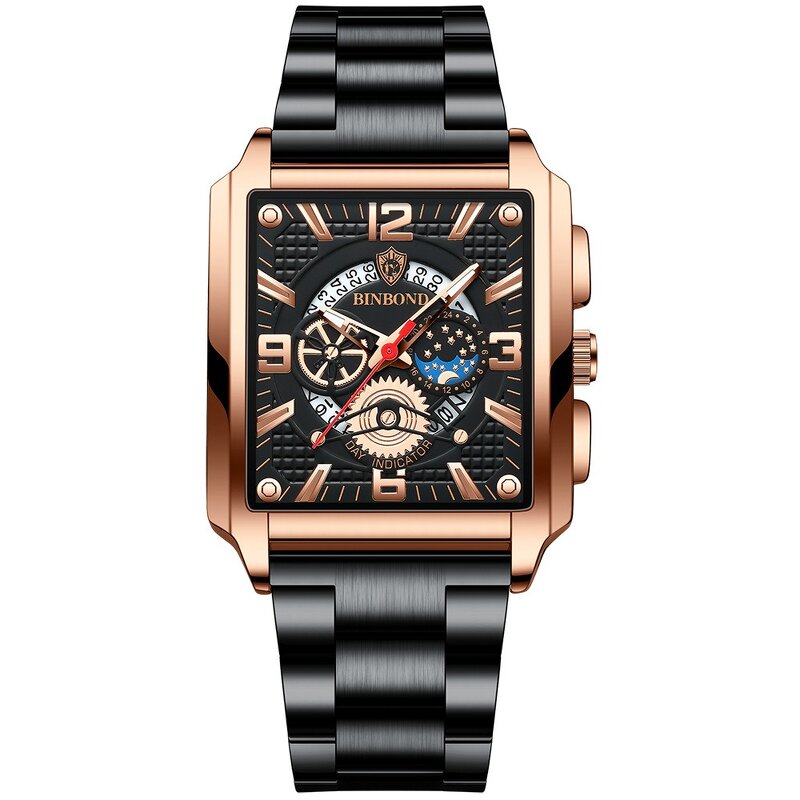 Quartz Watch - Manufacturer - B6575 Square Men Fashion Sports Casual Business Wrist Watch