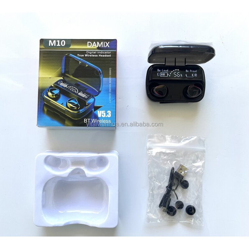 Wireless Earbuds - Manufacturer - M10 In-Ear Sports Noise Cancelling LED Power Bank