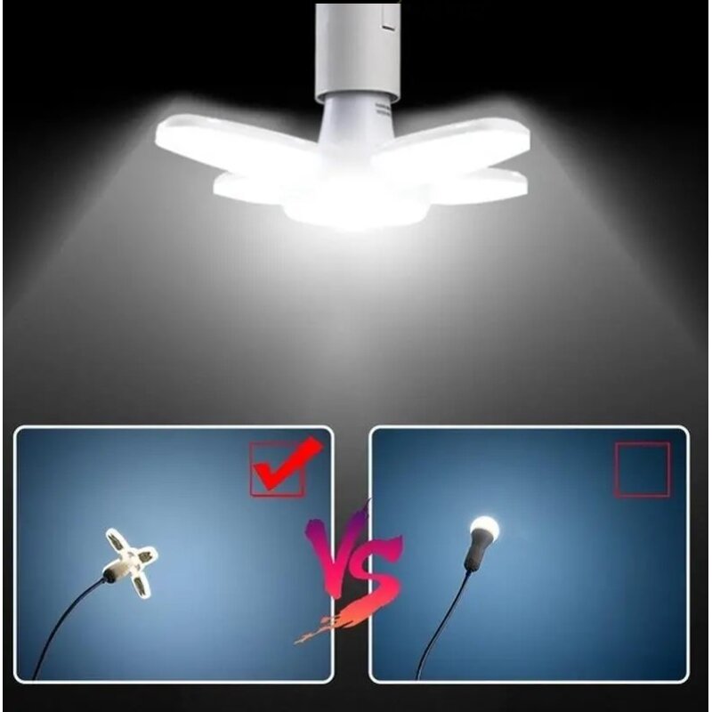 LED Fan Bulb - Manufacturer - E27 28W Foldable Ceiling Fan Timing AC85-265V Outdoor