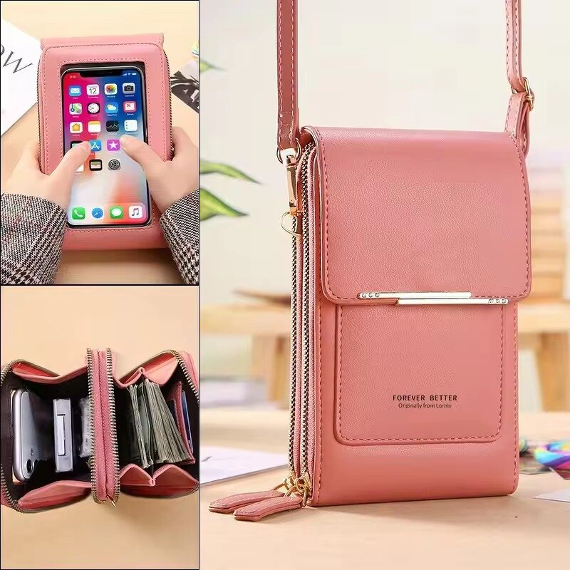 Women's Crossbody Bag - Manufacturer - Luxury Leather Touch Screen Cell Phone iPhone Wallet