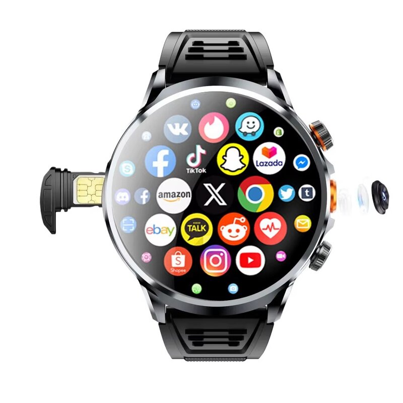 4G LTE Smart Watch - Manufacturer - H18 3+32GB WIFI GPS Camera Tiktok YouTube Android IOS
